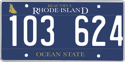 RI license plate 103624