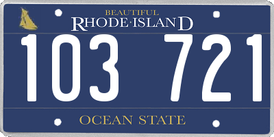 RI license plate 103721