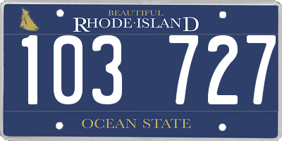 RI license plate 103727