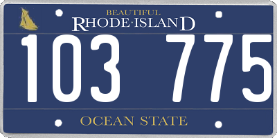 RI license plate 103775