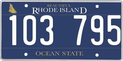 RI license plate 103795