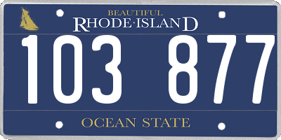 RI license plate 103877