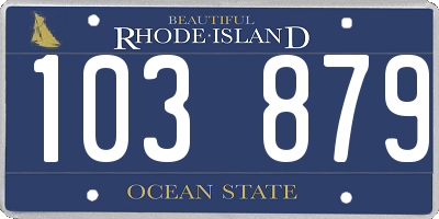 RI license plate 103879