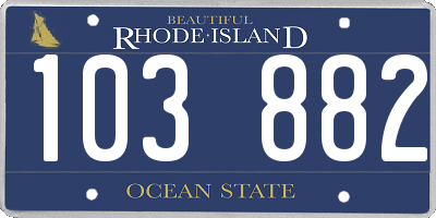 RI license plate 103882