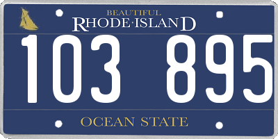 RI license plate 103895