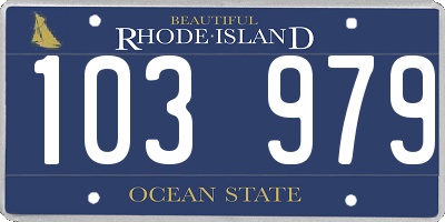 RI license plate 103979