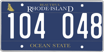 RI license plate 104048