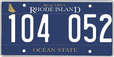 RI license plate 104052