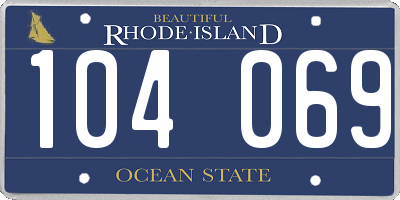 RI license plate 104069