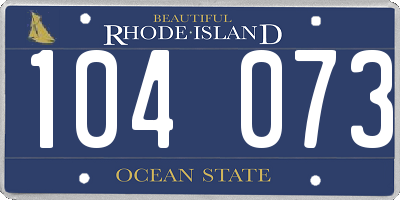 RI license plate 104073