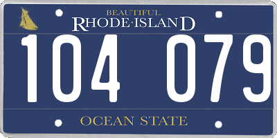 RI license plate 104079