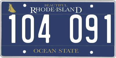 RI license plate 104091