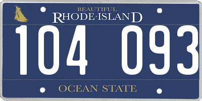 RI license plate 104093