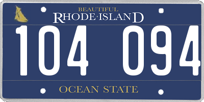 RI license plate 104094