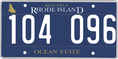RI license plate 104096