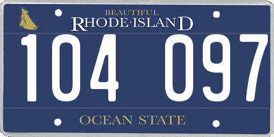 RI license plate 104097