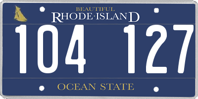 RI license plate 104127