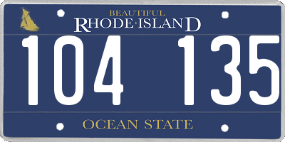 RI license plate 104135