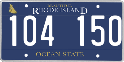 RI license plate 104150