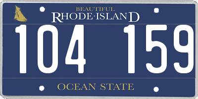 RI license plate 104159