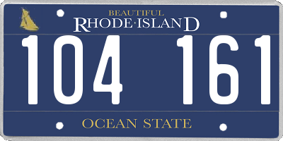 RI license plate 104161
