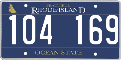 RI license plate 104169