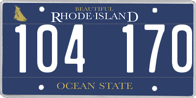 RI license plate 104170