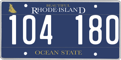 RI license plate 104180