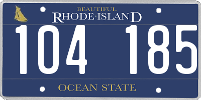 RI license plate 104185