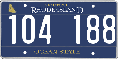 RI license plate 104188