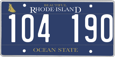 RI license plate 104190