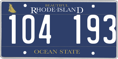 RI license plate 104193