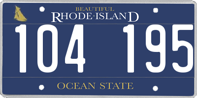 RI license plate 104195