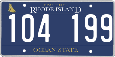 RI license plate 104199