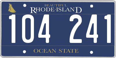 RI license plate 104241