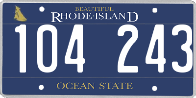 RI license plate 104243