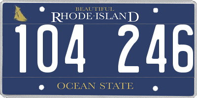 RI license plate 104246