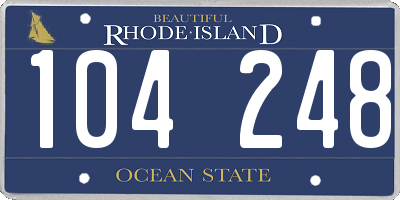 RI license plate 104248
