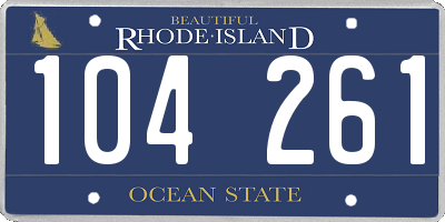 RI license plate 104261