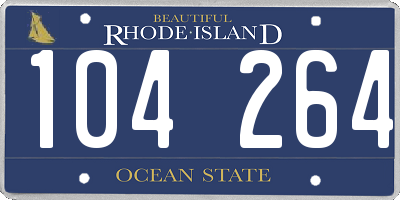 RI license plate 104264