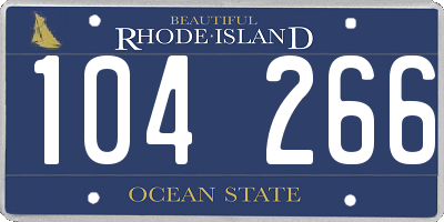 RI license plate 104266