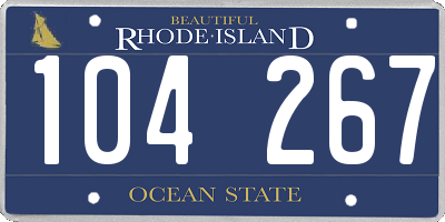 RI license plate 104267