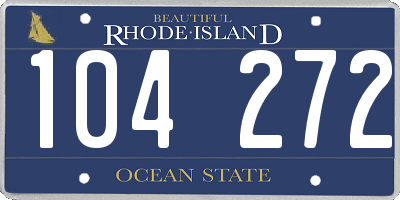 RI license plate 104272