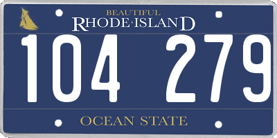 RI license plate 104279