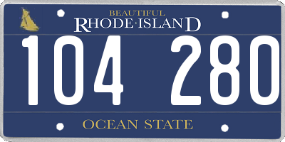 RI license plate 104280