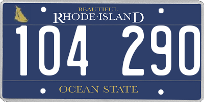 RI license plate 104290