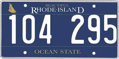 RI license plate 104295
