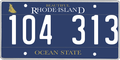 RI license plate 104313