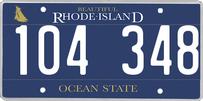 RI license plate 104348