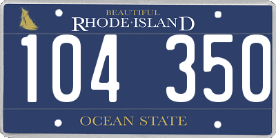 RI license plate 104350